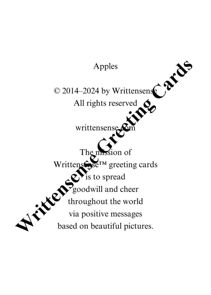 Apples Birthday Card (1 10 30 And 50 Pcs) Paper Products