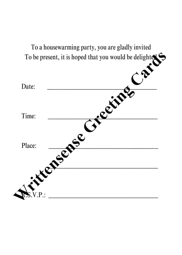 Birdhouse Housewarming Invitation Card (1 10 30 And 50 Pcs) Paper Products