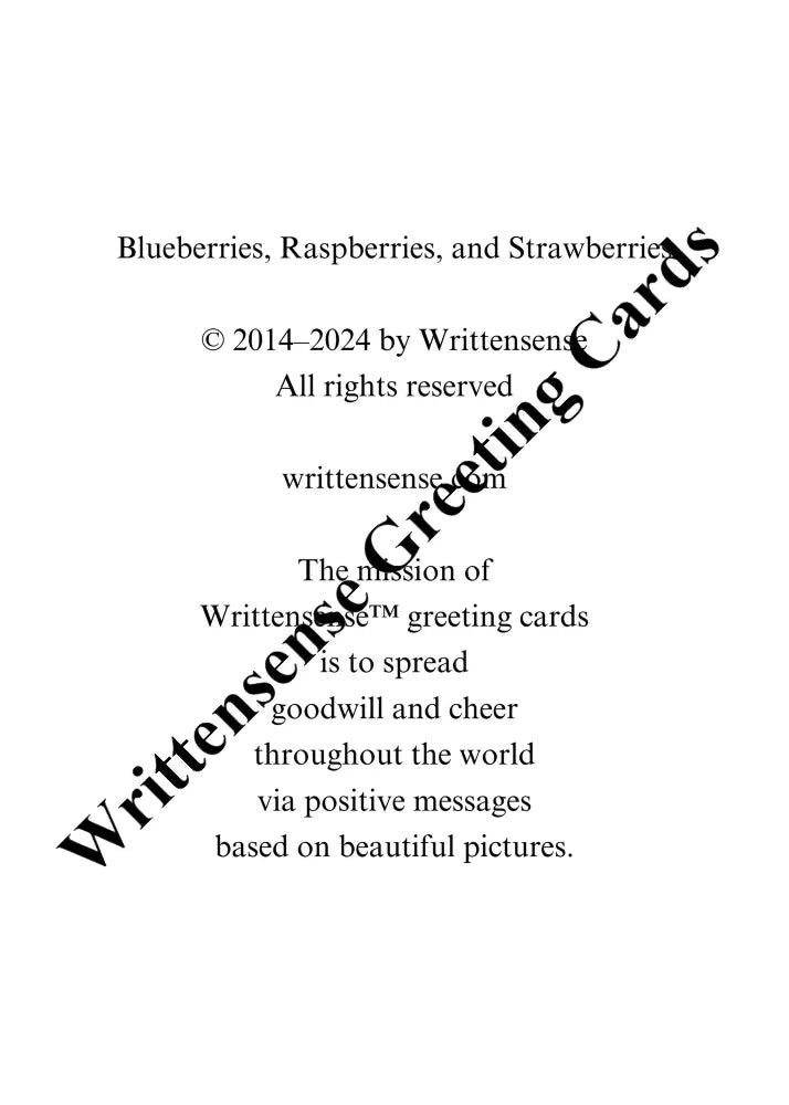 Blueberries Raspberries And Strawberries Birthday Card (1 10 30 50 Pcs) Paper Products