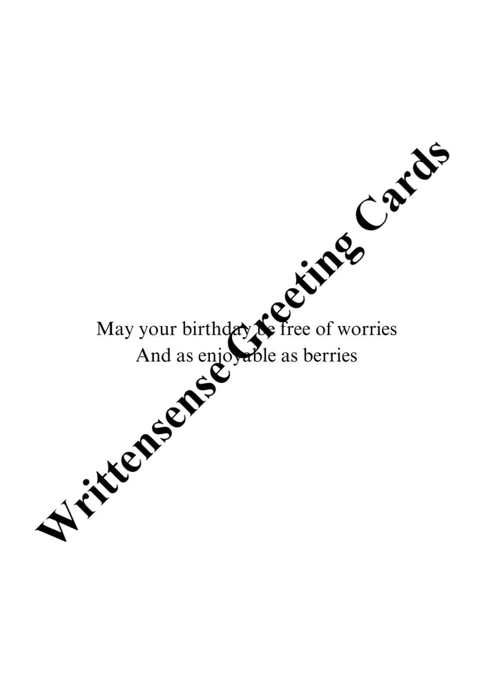 Blueberries Raspberries And Strawberries Birthday Card (1 10 30 50 Pcs) Paper Products