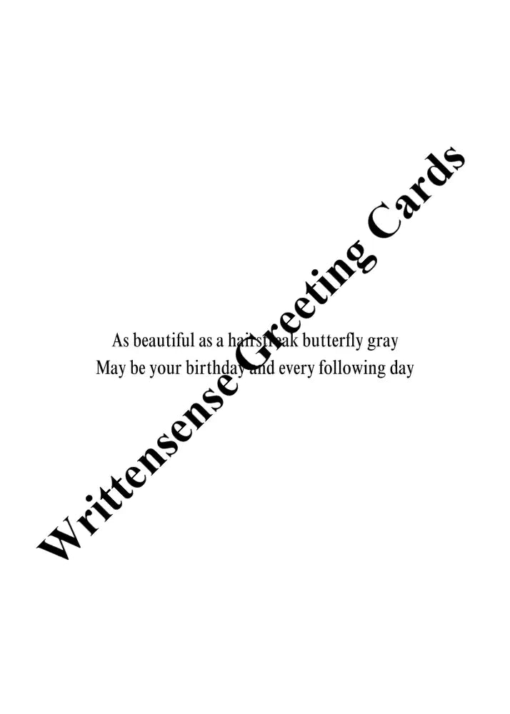 Gray Hairstreak Butterfly Birthday Card (1 10 30 And 50 Pcs) Paper Products