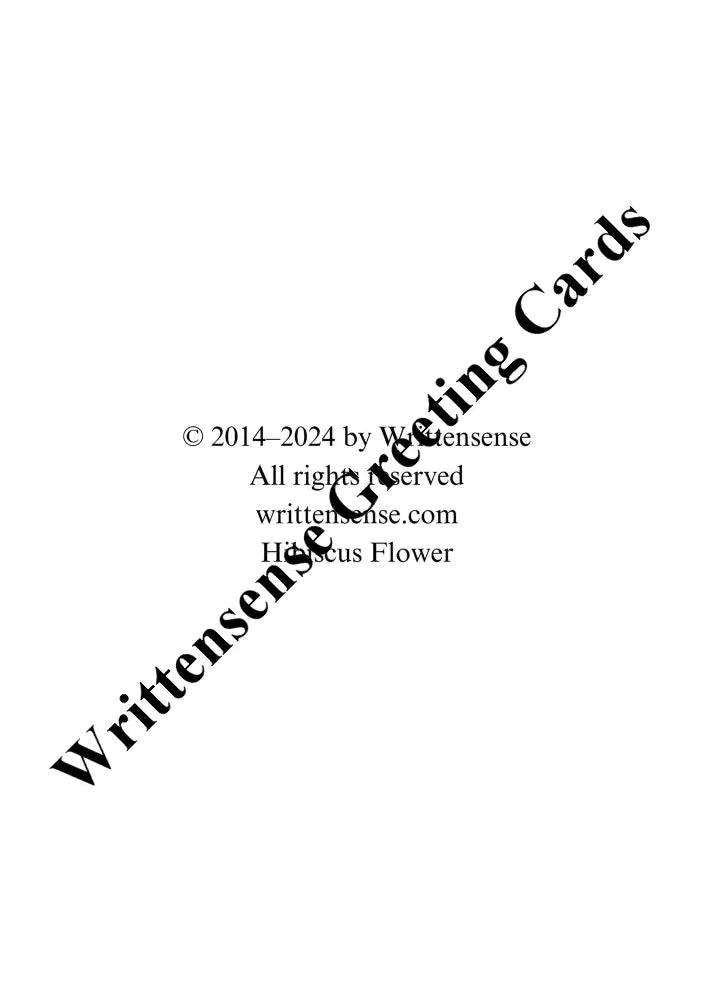 Hibiscus Flower Birthday Card (1 10 30 And 50 Pcs) Paper Products