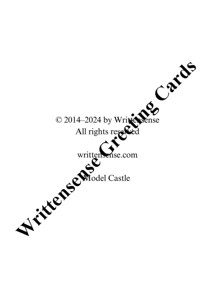 Model Castle New Home Card (1 10 30 And 50 Pcs) (Copy) Paper Products