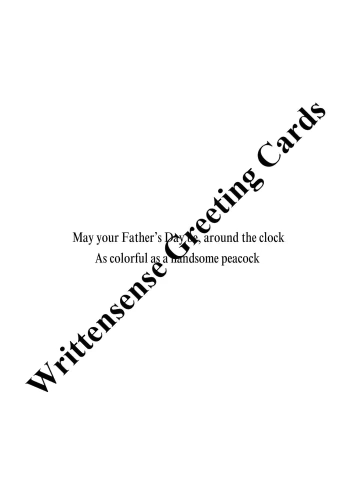 Peacock Father’s Day Card (1 10 30 and 50 pcs) Paper products