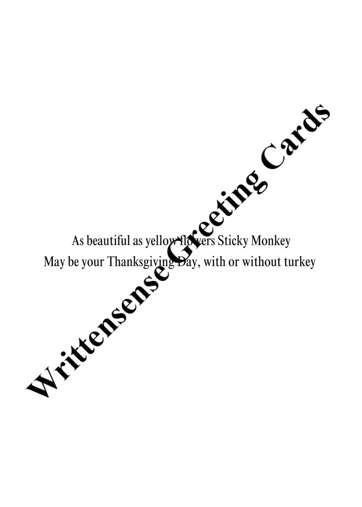 Yellow Sticky Monkeyflowers Thanksgiving Day Card (1 10 30 and 50 pcs) Paper products