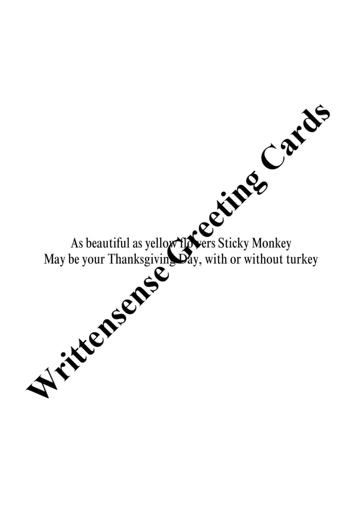 Yellow Sticky Monkeyflowers Thanksgiving Day Card (1 10 30 and 50 pcs) Paper products