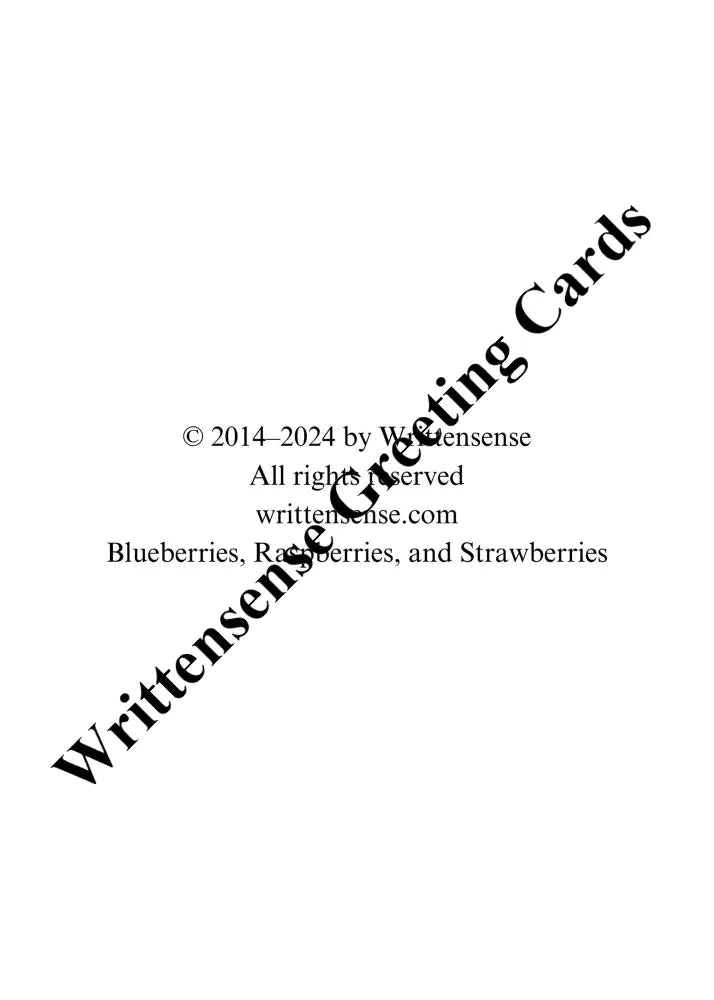 Blueberries Raspberries And Strawberries Birthday Card (1 10 30 50 Pcs) Paper Products