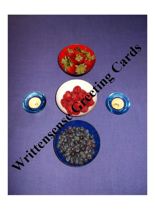 Blueberries Raspberries And Strawberries Birthday Card (1 10 30 50 Pcs) Paper Products