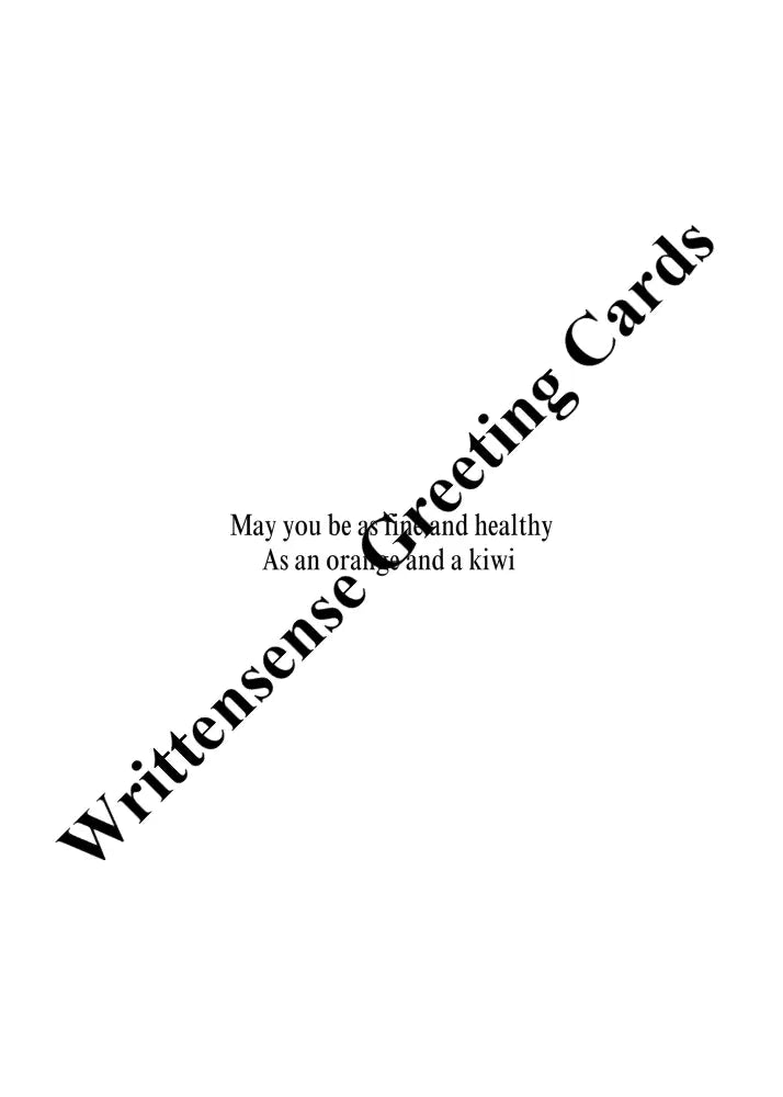 Kiwis and Oranges Get Well Card (1 10 30 and 50 pcs) - Paper products