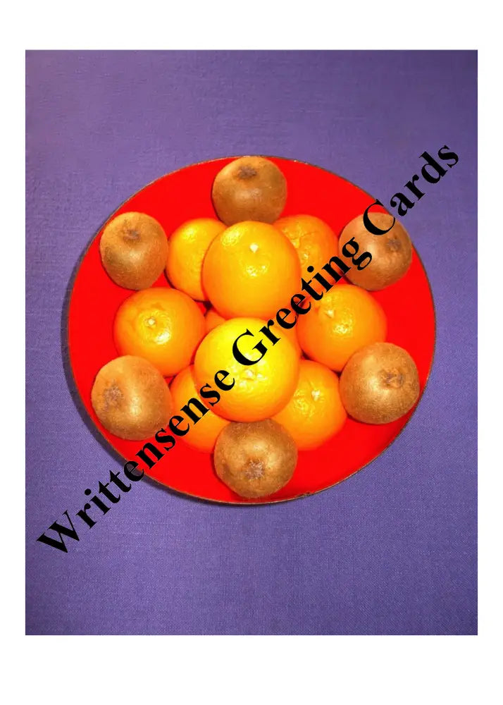 Kiwis and Oranges Get Well Card (1 10 30 and 50 pcs) - Paper products