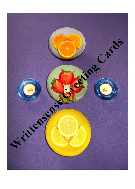 Lemon Orange And Strawberries Birthday Card (1 10 30 50 Pcs) Paper Products