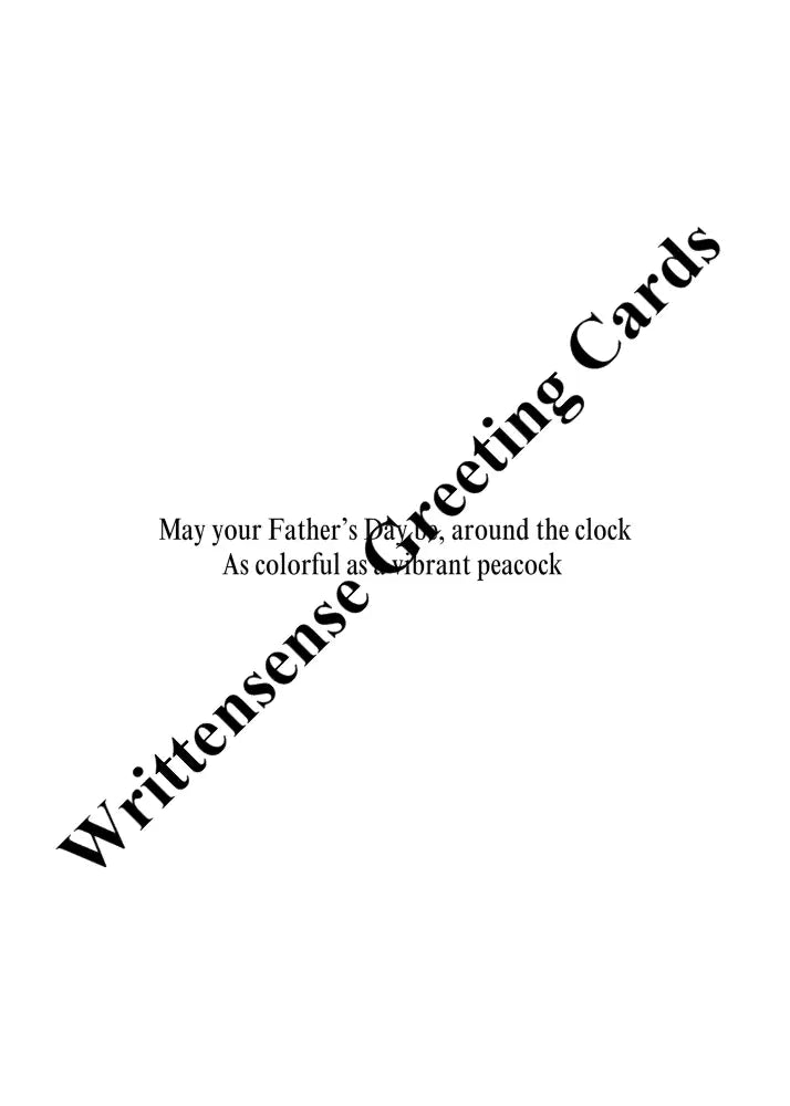 Peacock Father’s Day Card (1 10 30 and 50 pcs) - Paper products
