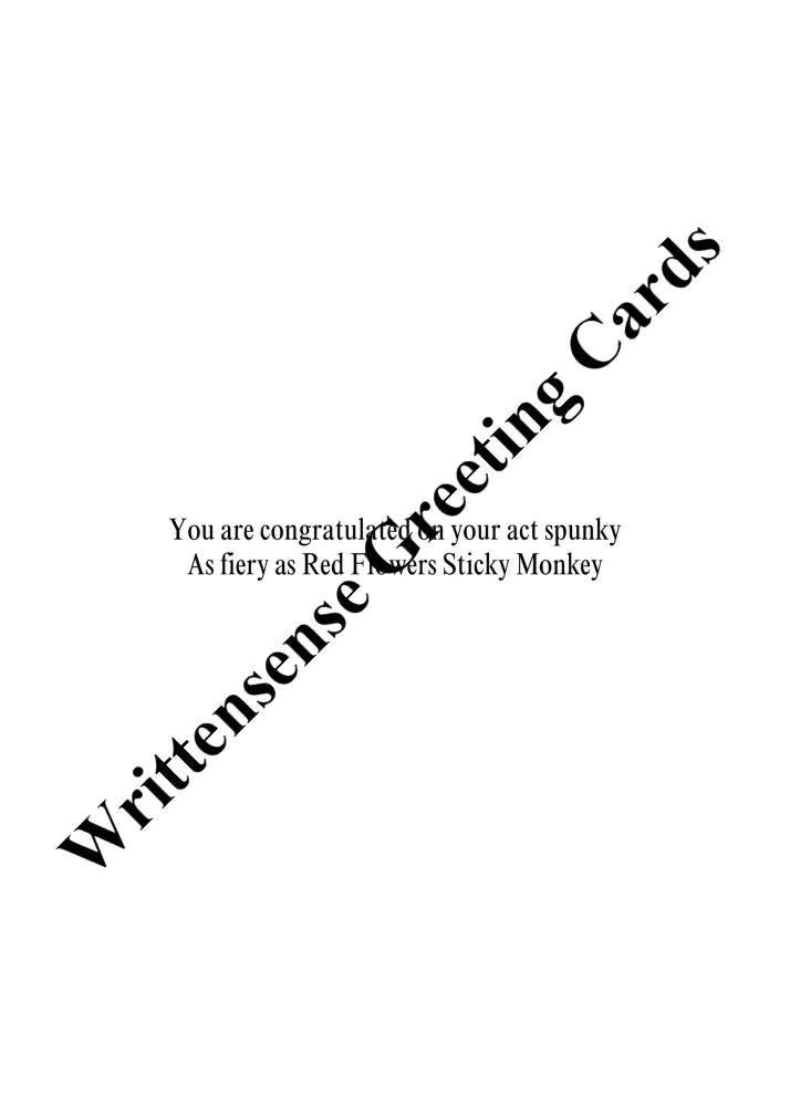 Red Sticky Monkey Flowers Courage-Congratulations Card (1 10 30 and 50 pcs) - Paper products