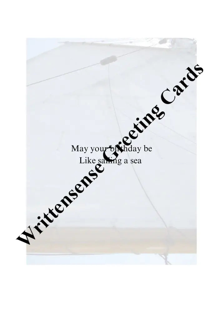 Sailboat Birthday Card (1 10 30 And 50 Pcs) Paper Products