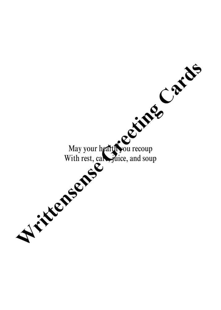 Soup Get Well Card (1 10 30 and 50 pcs) - Paper products