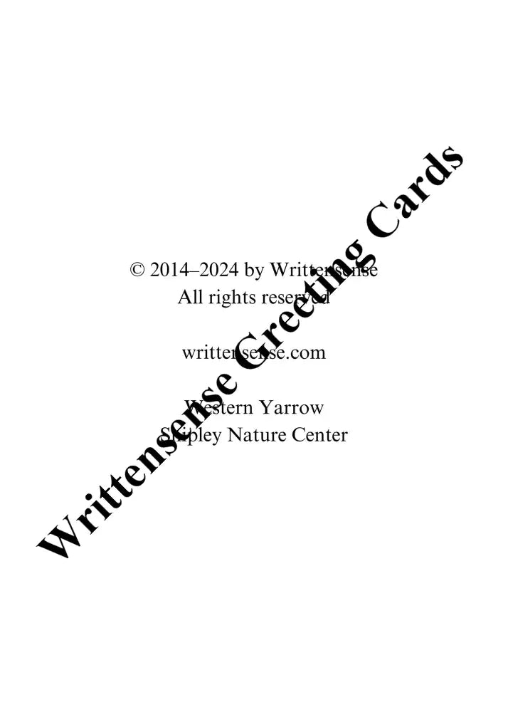 Western Yarrow Safe-Return Or Deployment Card (1 10 30 And 50 Pcs) Paper Products